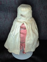 10'' VINTAGE ETHNIC INDIA DOLL  PINK OUTFIT, BURKA HEADCOVER 1341